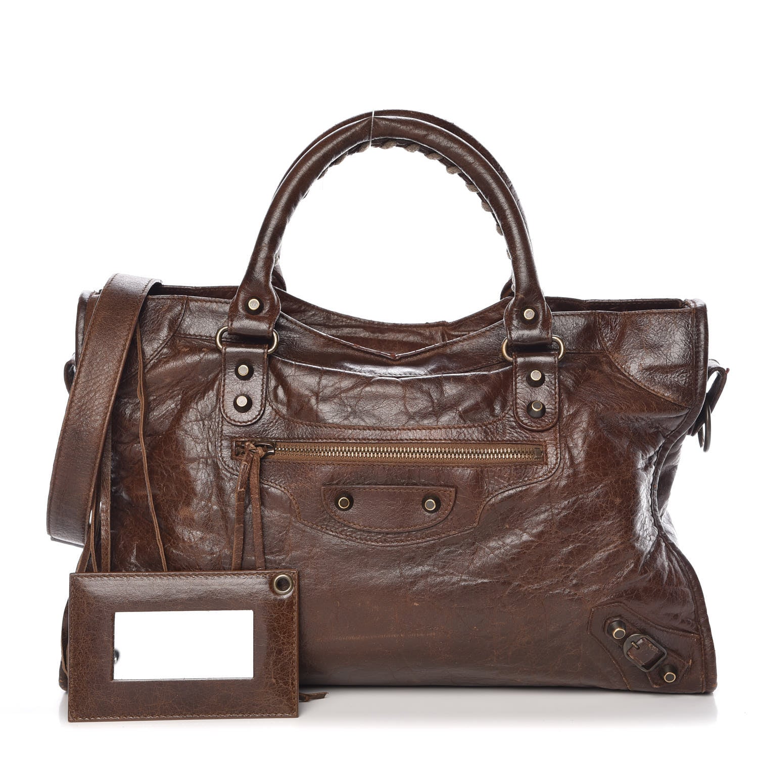Balenciaga Agneau Classic Hardware City Olive Brown 1 of 19