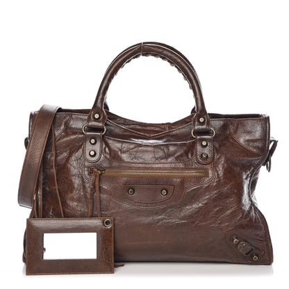 Balenciaga Agneau Classic Hardware City Olive Brown 1 of 19