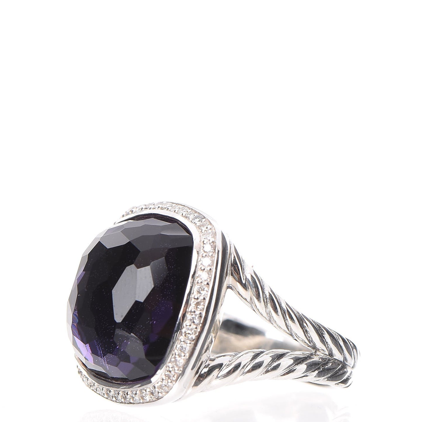 Sterling Silver Diamond Black Orchard 17mm Albion Ring 57 8