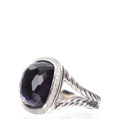 David Yurman Sterling Silver Diamond Black Orchard 17mm Albion Ring 57 8 3 of 5