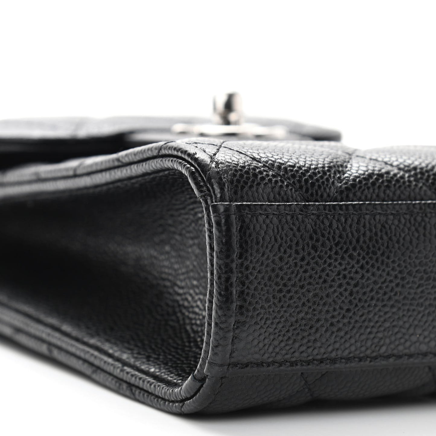 Caviar Quilted Classic Phone Holder Black