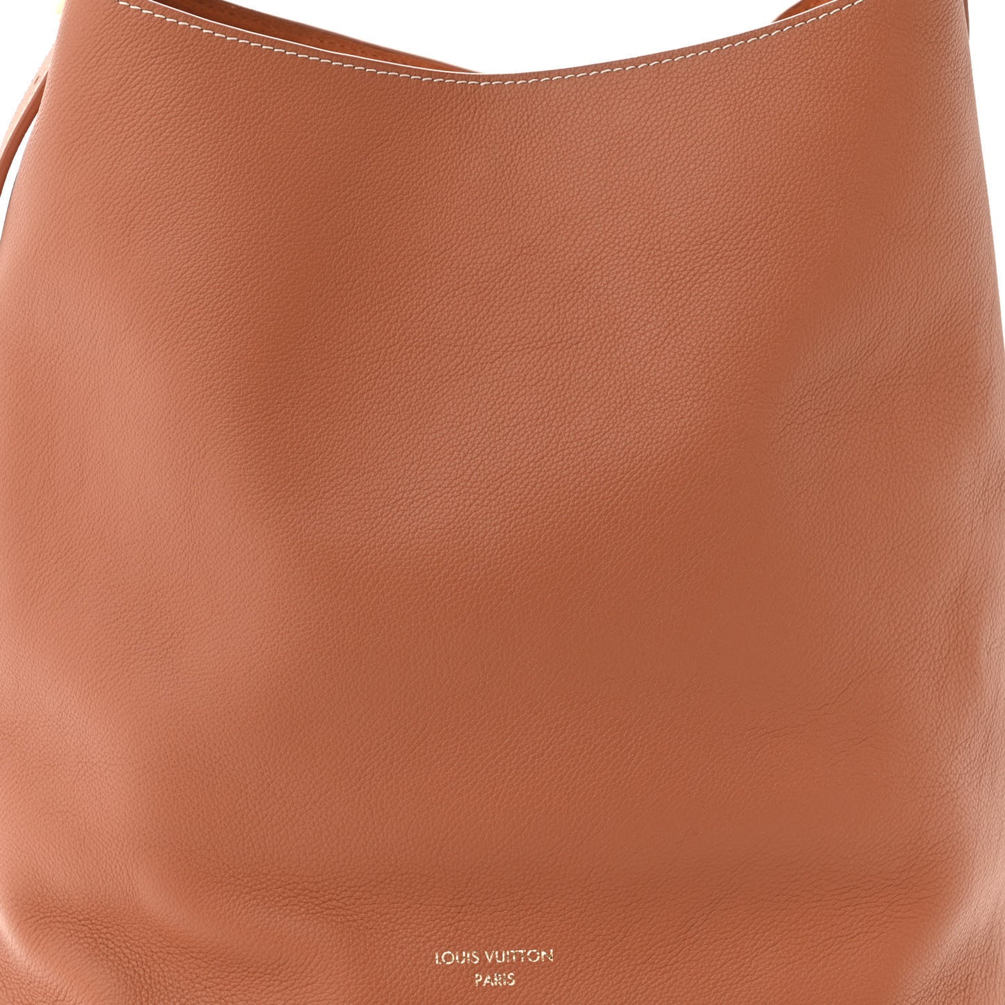 Grained Calfskin Low Key Hobo MM Cognac