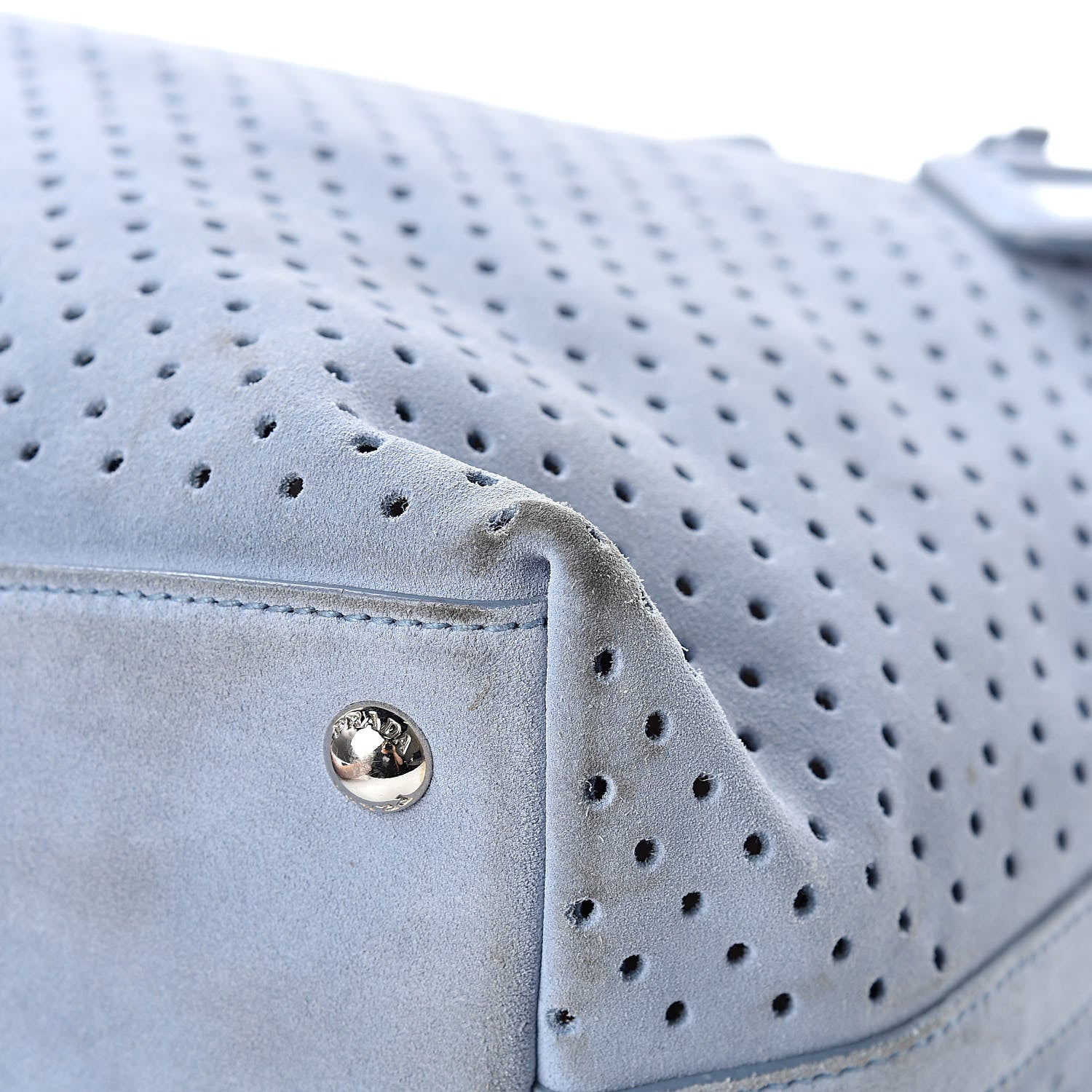 Prada Suede Perforated Tote Astrale 11 of 20