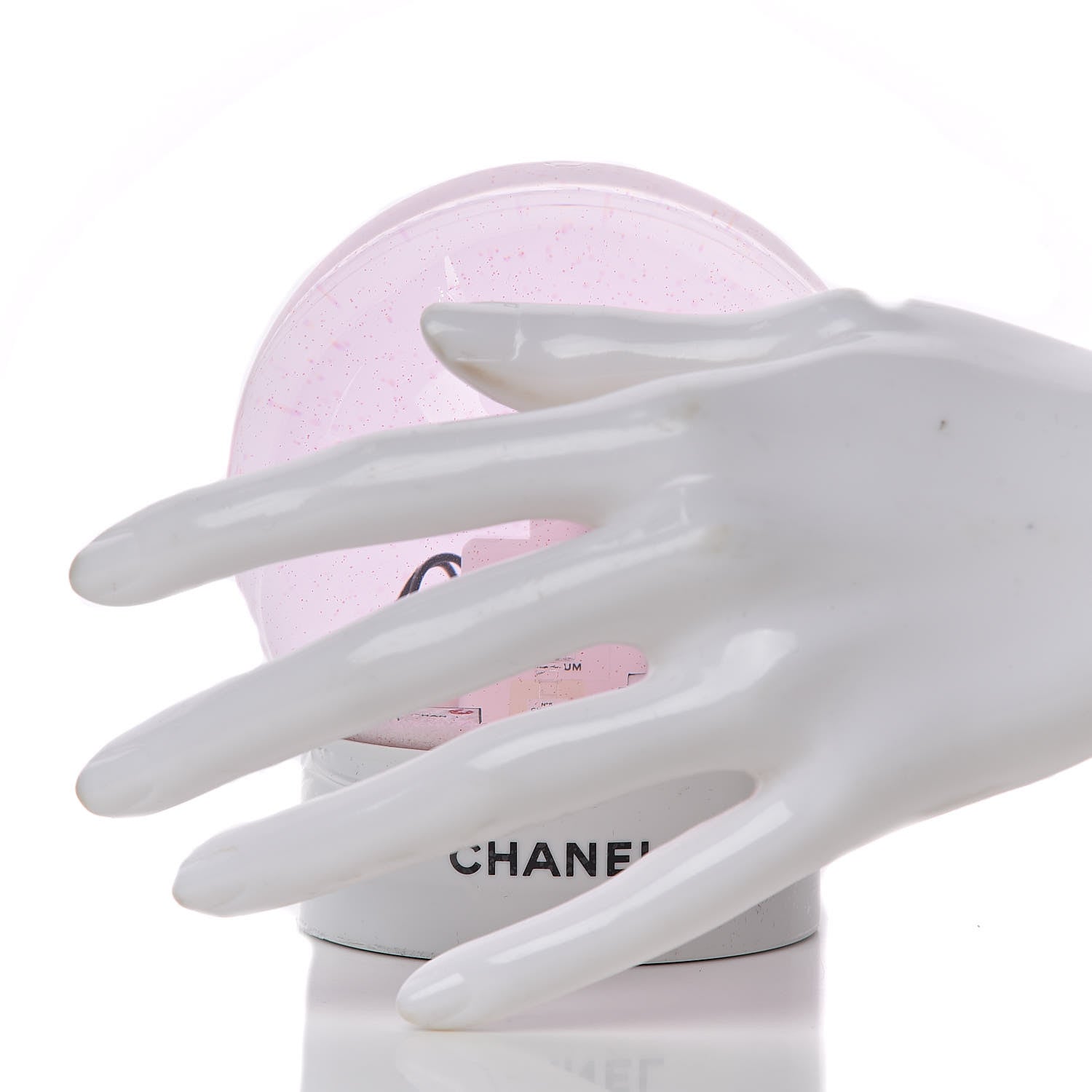 Chanel Glass N°5 Perfume Bottle Snow Globe Pink 2 of 5