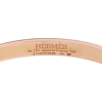 Hermes 18K Rose Gold Diamond PM Kelly Pave Bracelet SH 3 of 4