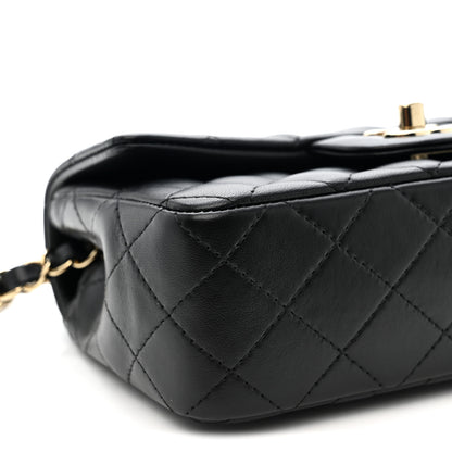 Chanel Lambskin Quilted Mini Rectangular Flap Black 9 of 11