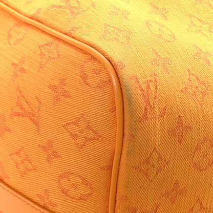 Louis Vuitton Denim Monogram Keepall Bandouliere 50 Ocre 6 of 9