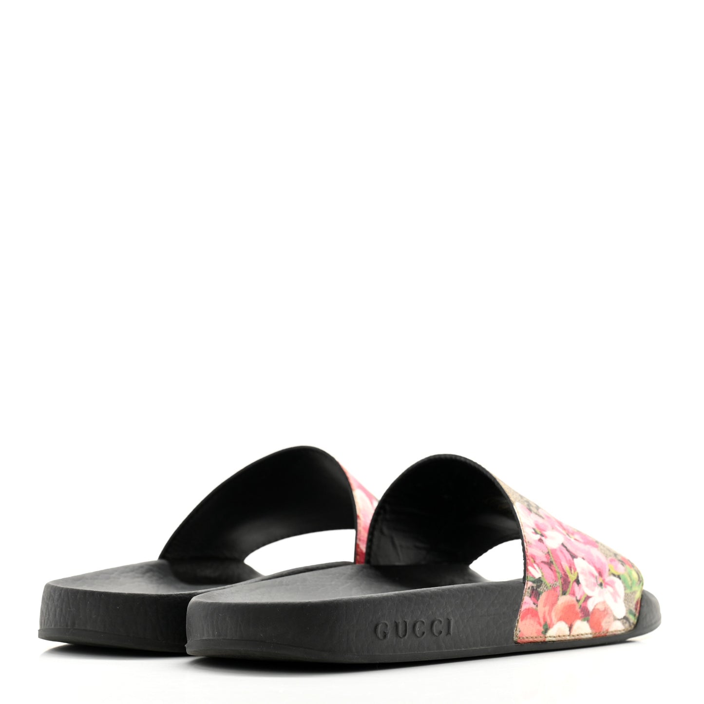 GG Supreme Monogram Blooms Slide Sandals 39 Beige Multicolor