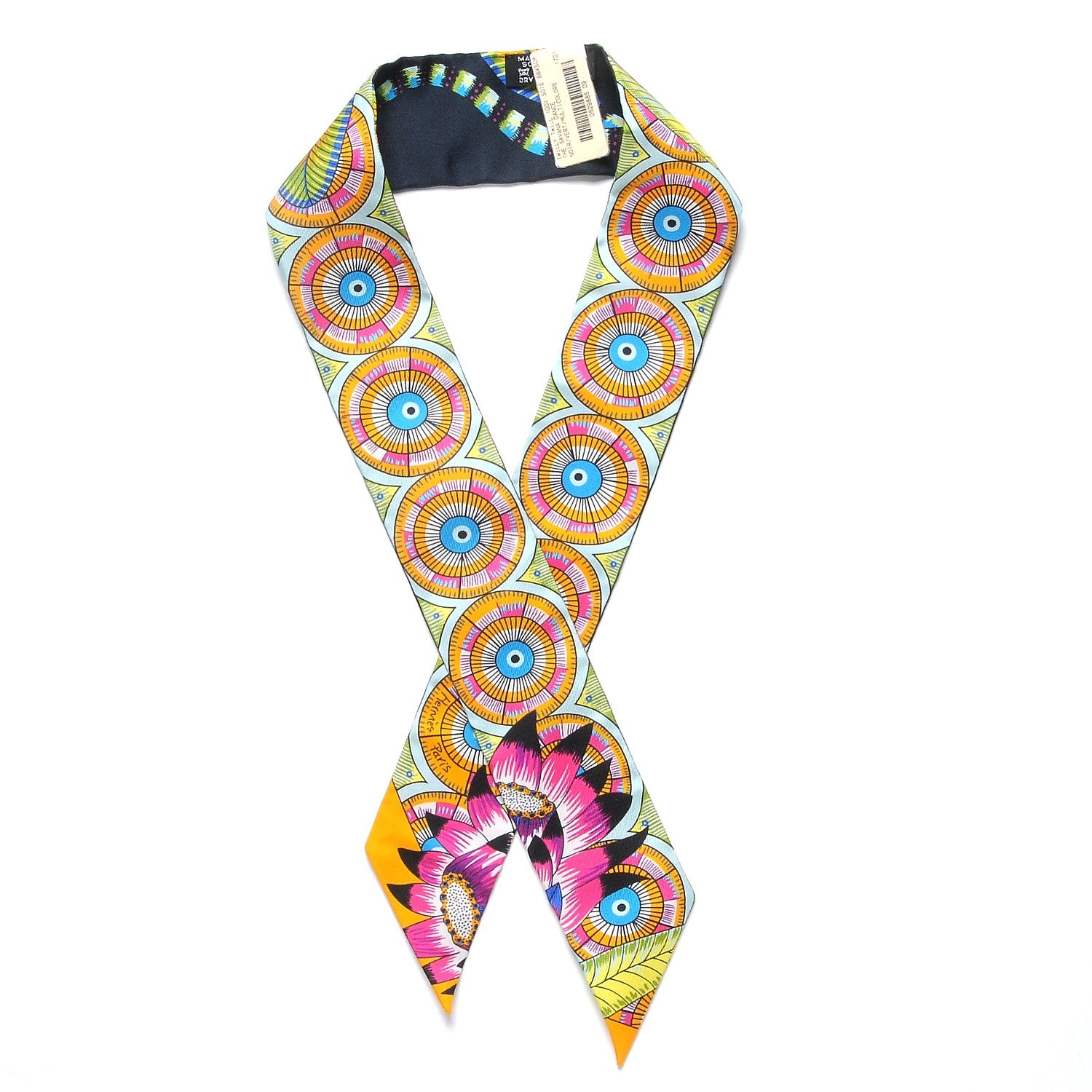 Hermes Silk The Savana Dance Twilly Black Vert Multicolor 1 of 5