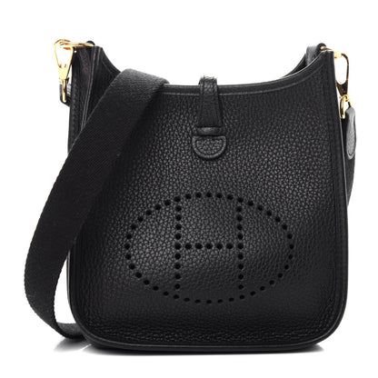 Hermes Taurillon Clemence Evelyne TPM Black 1 of 11
