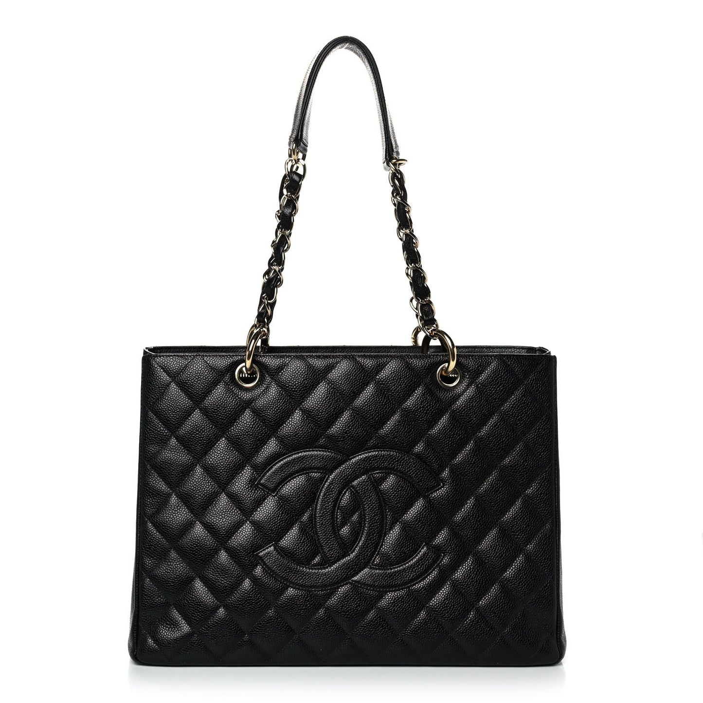 Caviar Quilted Grand Shopping Tote GST Black