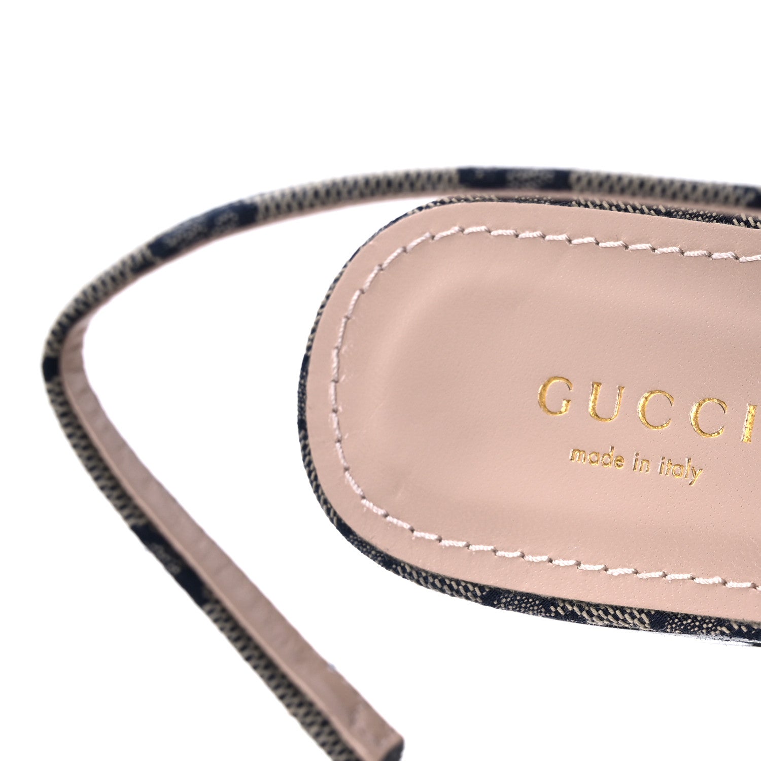 Gucci Monogram Horsebit Womens Slingback Ballet Flat 39 Beige Blue 9 of 10