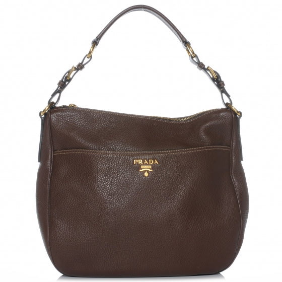 Prada Vitello Daino Shoulder Bag Bruciato 1 of 9