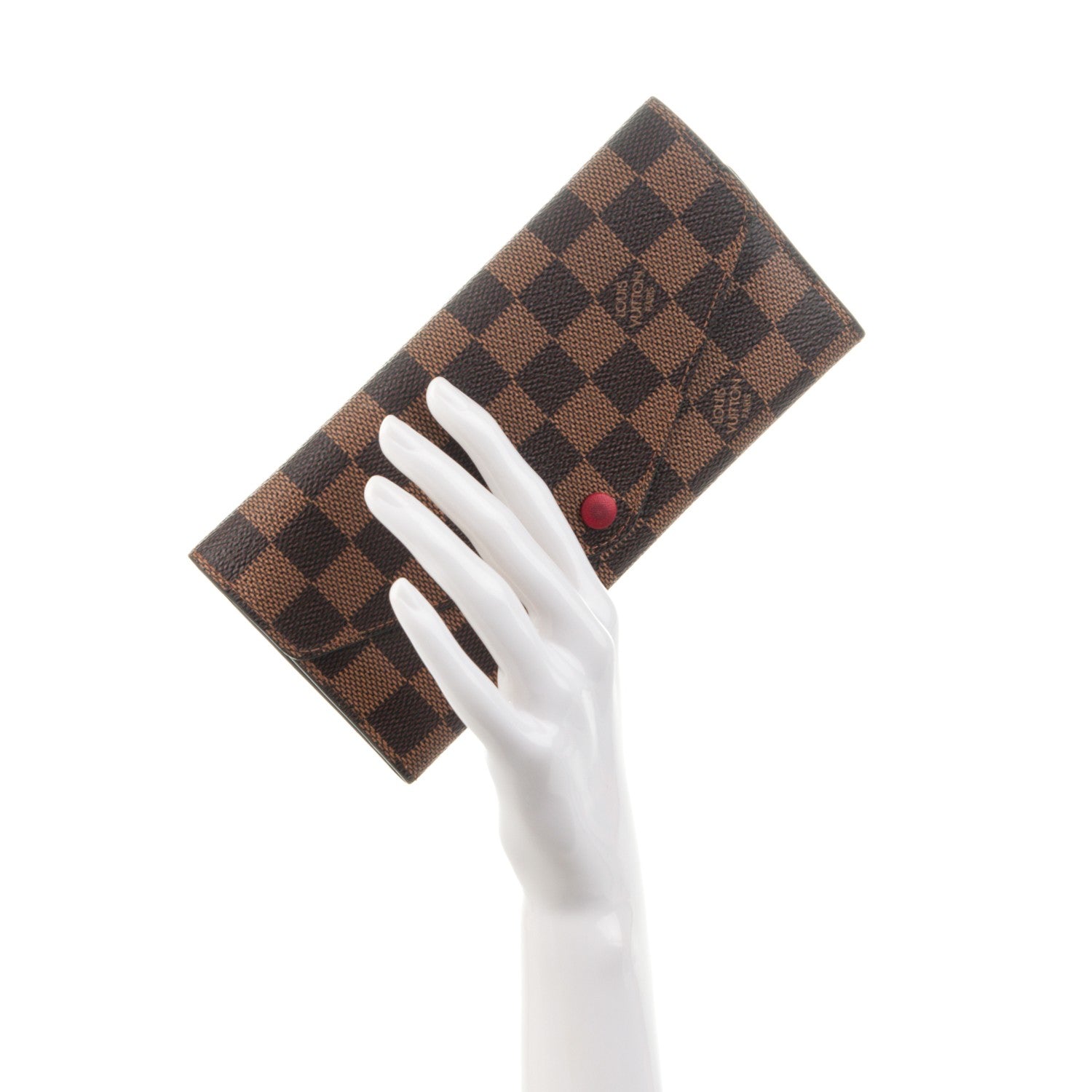 Louis Vuitton Damier Ebene Josephine Wallet Red 2 of 9