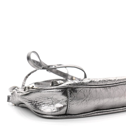 Balenciaga Metallic Agneau Arena Le Cagole Purse With Chain Mini Silver 8 of 9