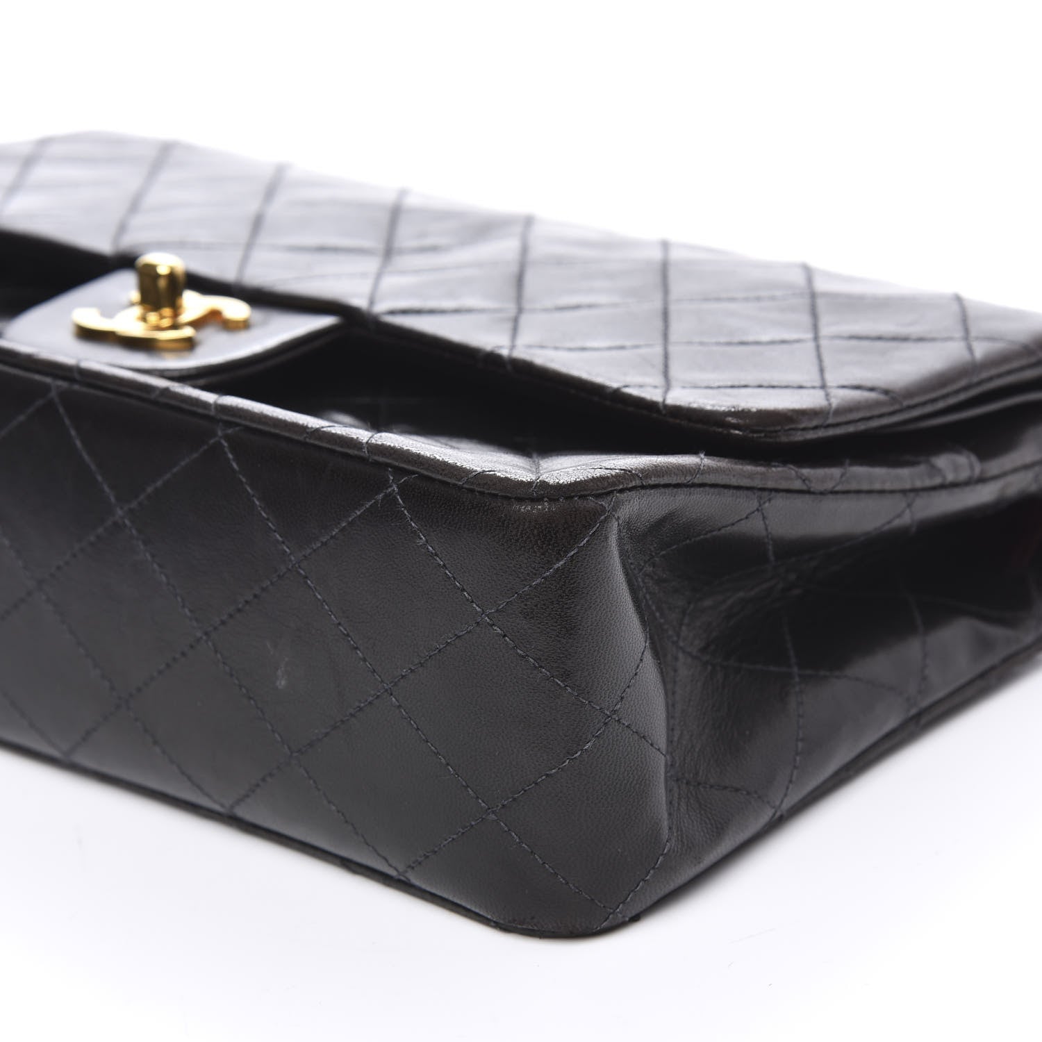 Chanel Lambskin Quilted Medium Double Flap Black 9 of 12