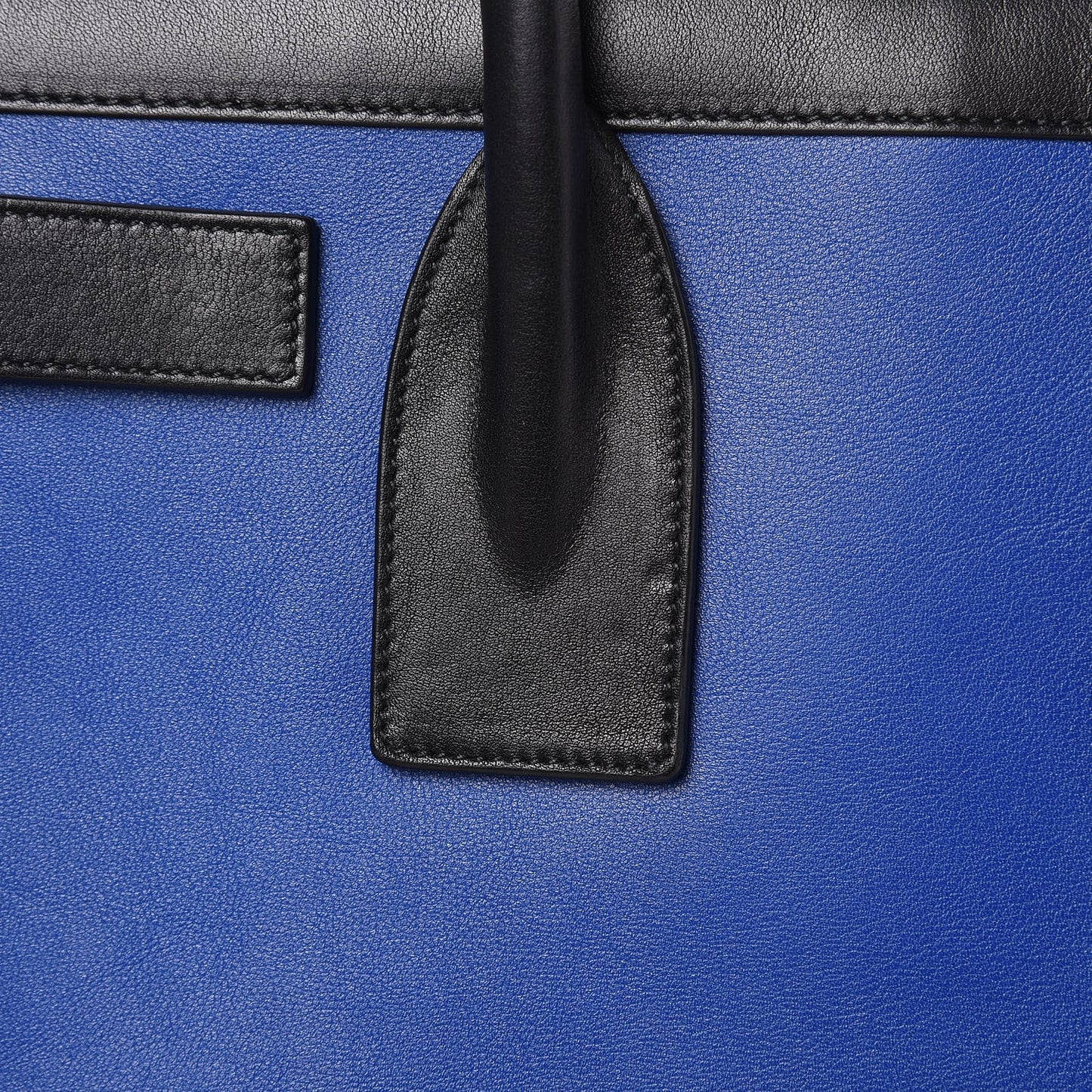 Calfskin Bi-Color Small Sac De Jour Royal Blue Black