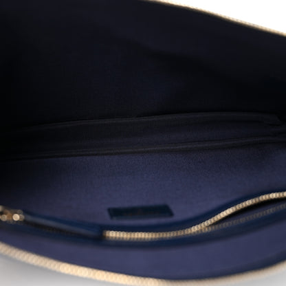 Chanel Denim Quilted Zipped Clutch Blue 6 of 12