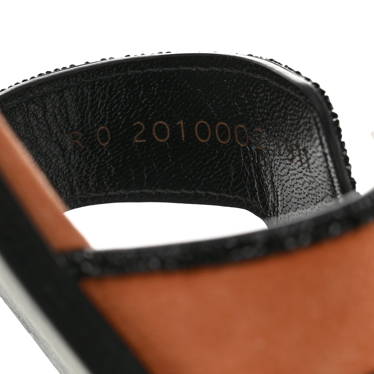 Hermes Suede Goatskin Crystal Oran Sandals 37.5 Rose Bubinga Black 7 of 10