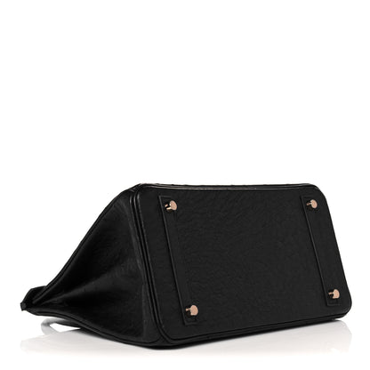 Hermes Ostrich Birkin 30 Black 4 of 34