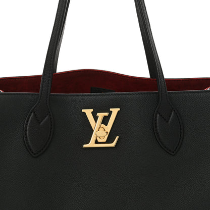 Louis Vuitton Grained Calfskin Lockme Shopper Black 7 of 10