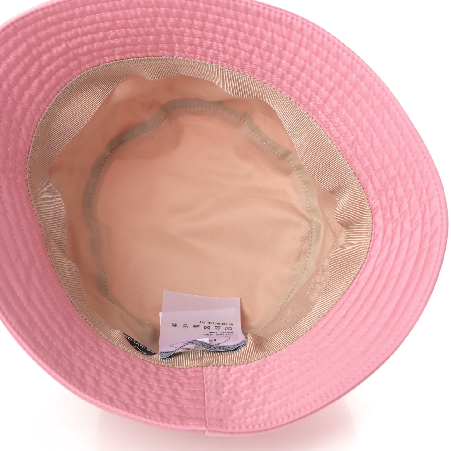 Re-Nylon Metal Triangle Logo Womens Bucket Hat M Begonia