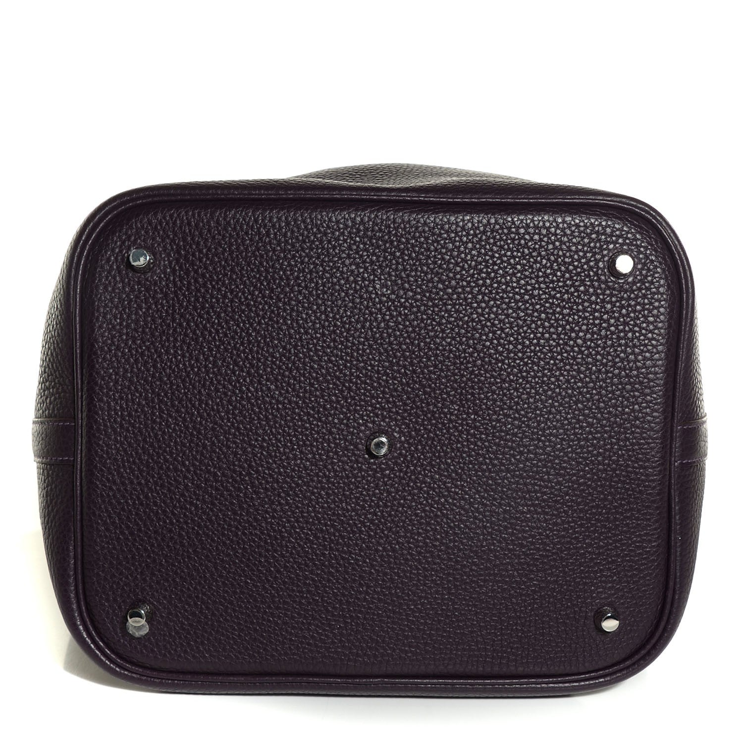 Hermes Taurillon Clemence Picotin Lock GM Raisin 6 of 15