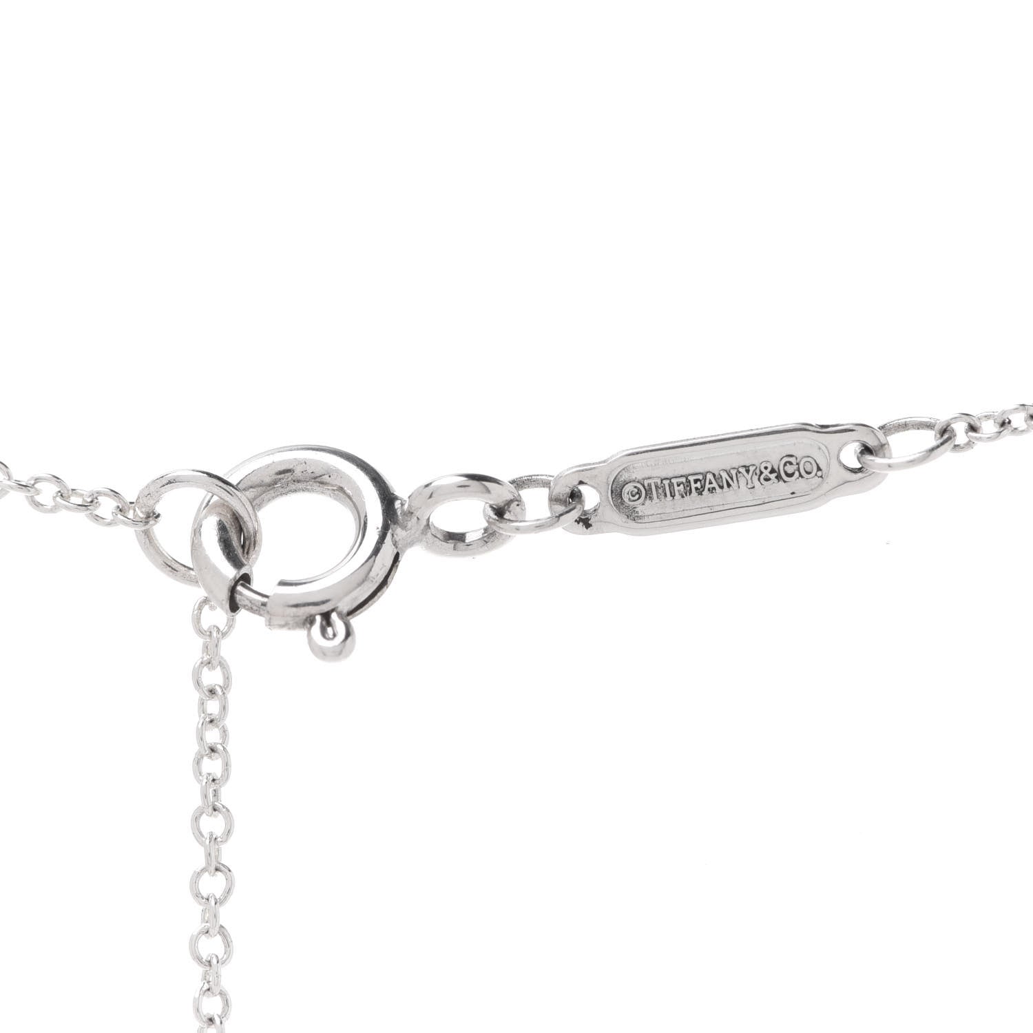 Tiffany Sterling Silver Small T Smile Pendant Necklace 6 of 7