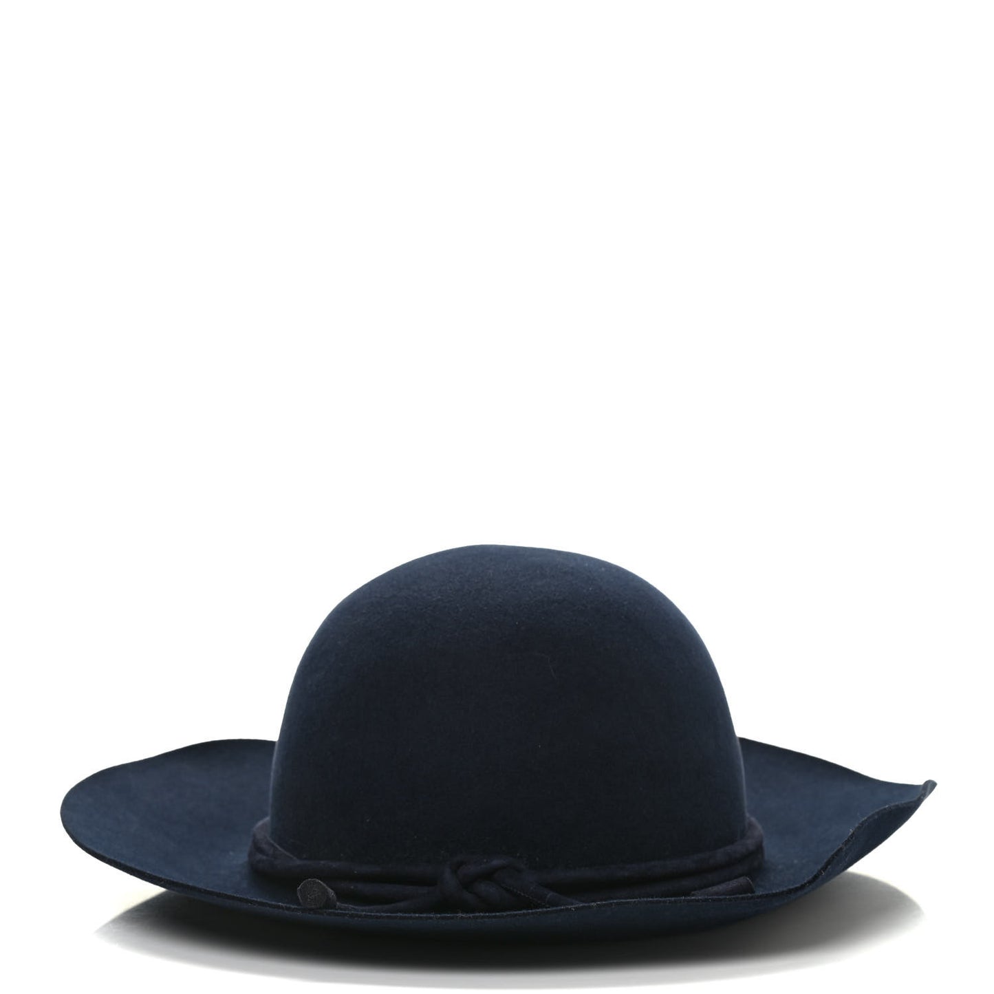 Rabbit Felt Lambskin Vicky Hat 59 Bleu Nuit