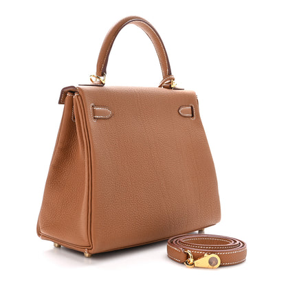 Hermes Togo Kelly Retourne 25 Gold 3 of 11