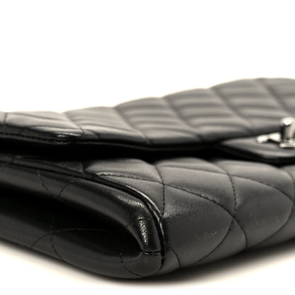 Chanel Lambskin Quilted Clutch With Chain Flap Black 10 of 12