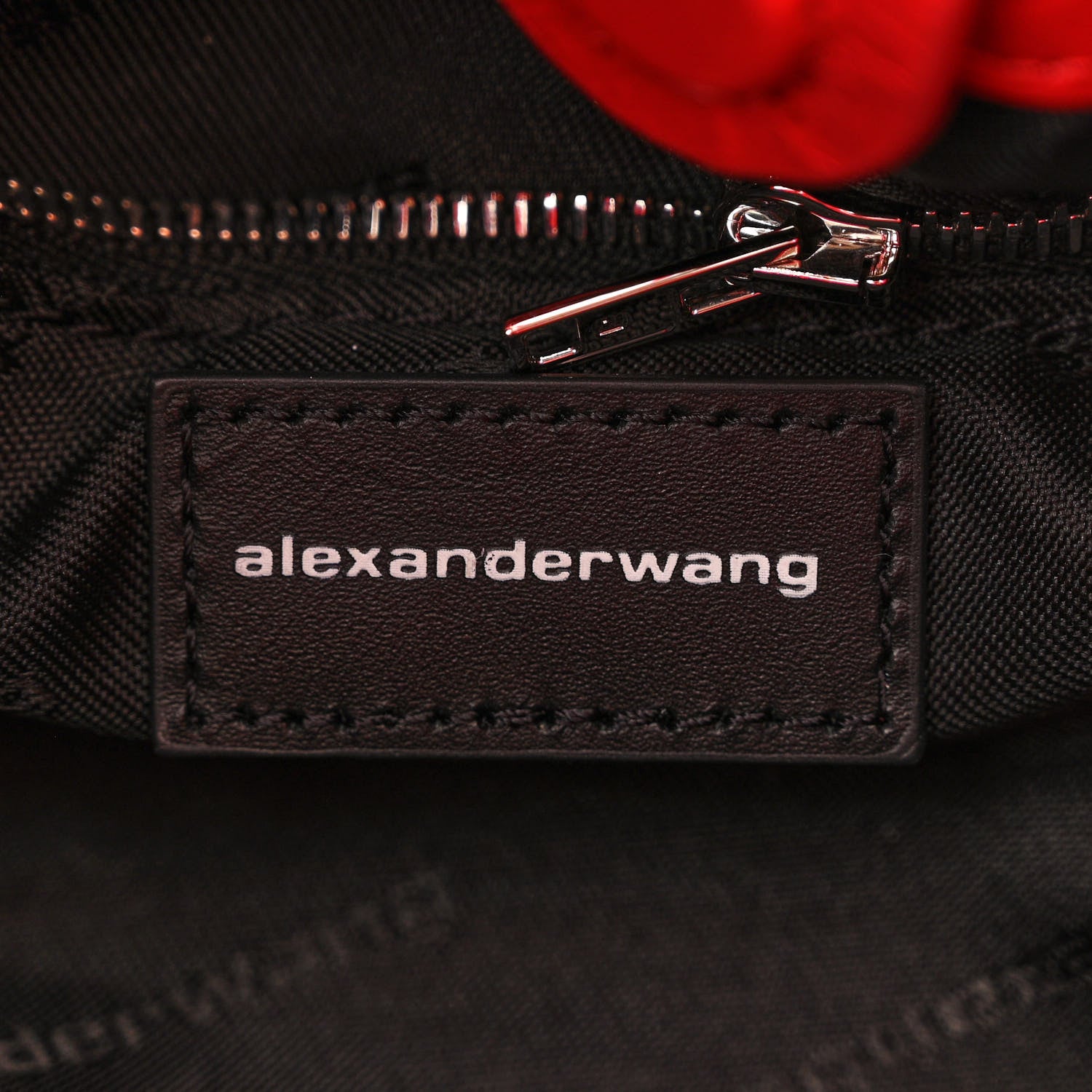 Alexander Wang Crackle Patent Calfskin Small Handle Crescent Bag Flame Red 6 of 10