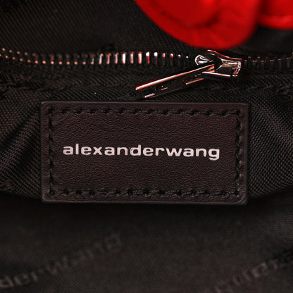 Alexander Wang Crackle Patent Calfskin Small Handle Crescent Bag Flame Red 6 of 10