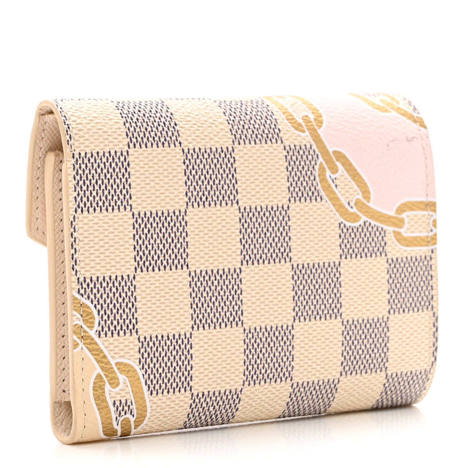 Louis Vuitton Damier Azur Nautical Victorine Wallet Gold 3 of 7