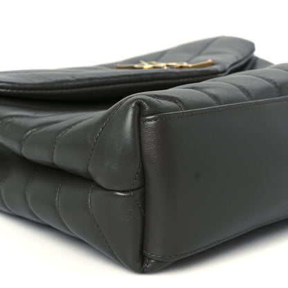 Saint Laurent Calfskin Y Quilted Monogram Small Loulou Chain Satchel Pebble 9 of 10