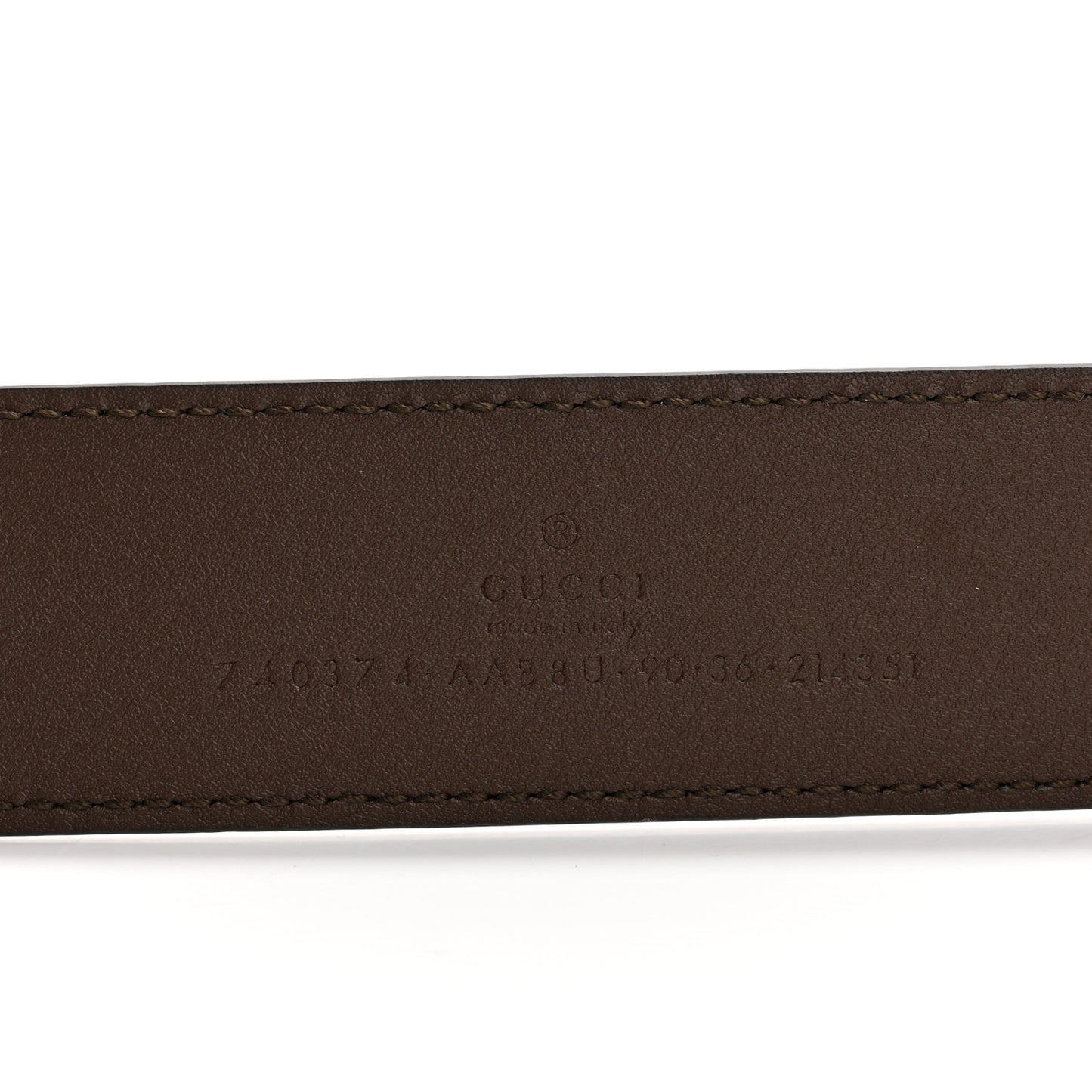 Smelit Calfskin Mens Interlocking G 35mm Belt 90 36 New Acero