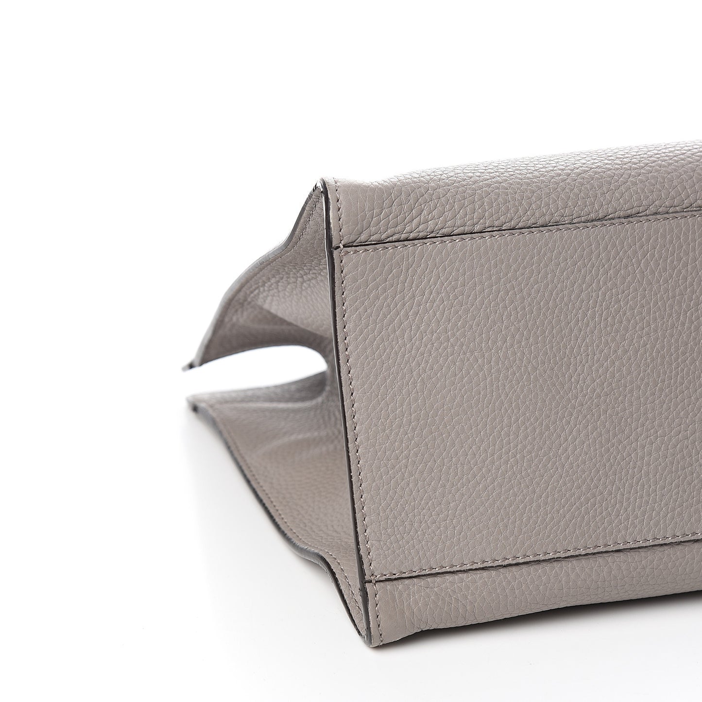 Calfskin Medium Bamboo Shopper Light Grey