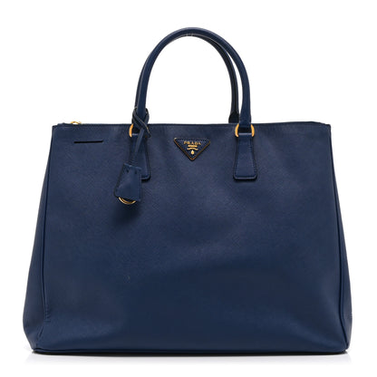 Prada Saffiano Lux Extra Large Galleria Double Zip Tote Bluette 1 of 10