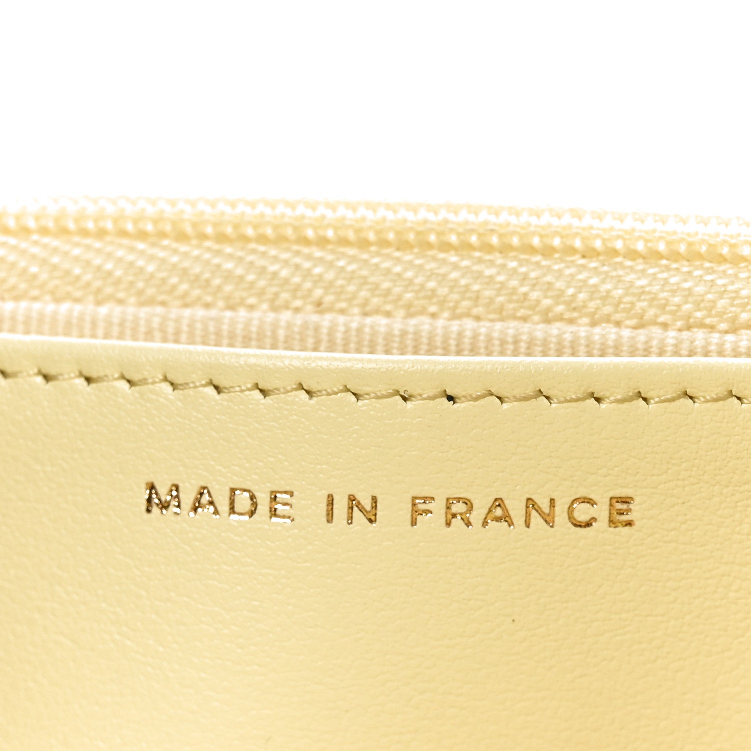 Chanel Caviar Quilted CC Turnlock Wallet On Chain WOC Light Yellow 15 of 23
