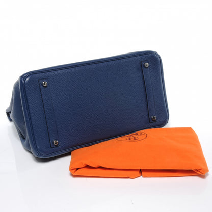 Hermes Taurillon Clemence Birkin 35 Bleu de Prusse 5 of 5
