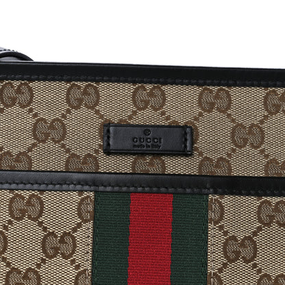 Gucci GG Monogram Web Flat Messenger Bag Black 8 of 13