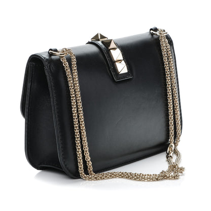 Valentino Garavani Vitello Medium Glam Lock Rockstud Flap Black 3 of 6