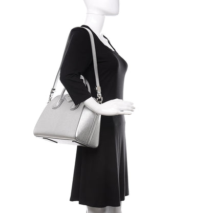 Givenchy Metallic Sugar Goatskin Small Antigona Silver 2 of 13