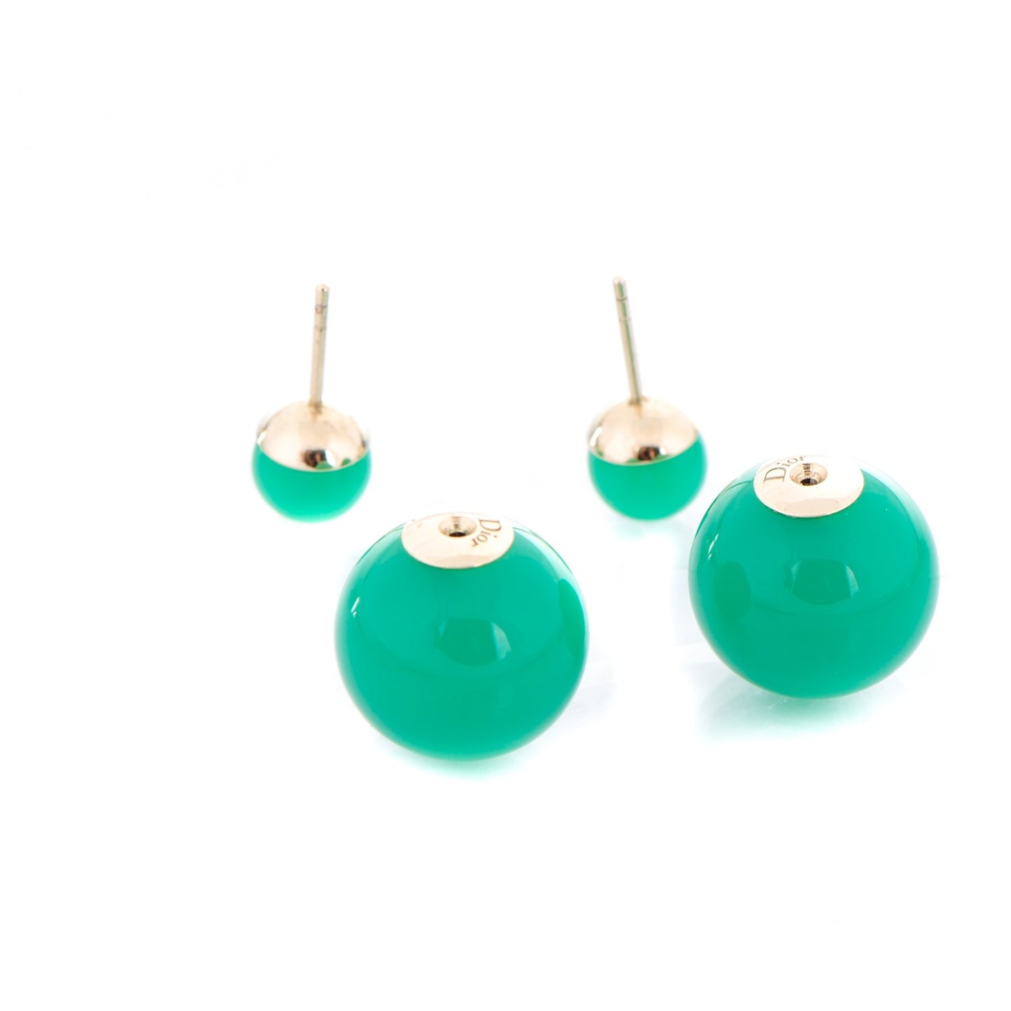 Mise En Dior Tribal Earrings Jade Green