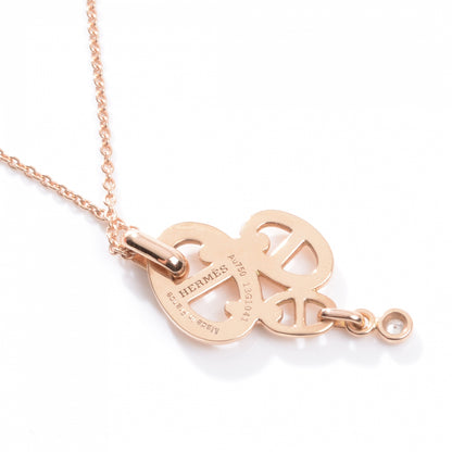 Hermes 18K Rose Gold and Diamond Chaine D Ancre Enchainee Necklace MM 4 of 5