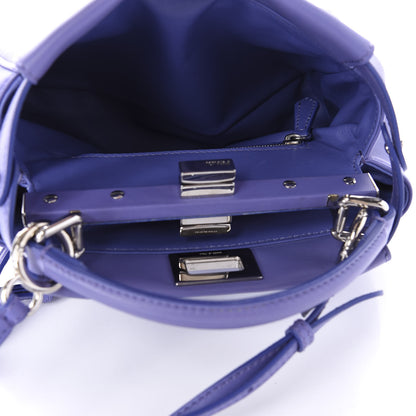 Fendi Nappa Mini Peekaboo Iconic Satchel Viola Cassis 6 of 10