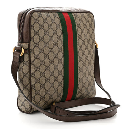 Gucci GG Supreme Monogram Web Medium Ophidia Messenger Bag Brown 3 of 14