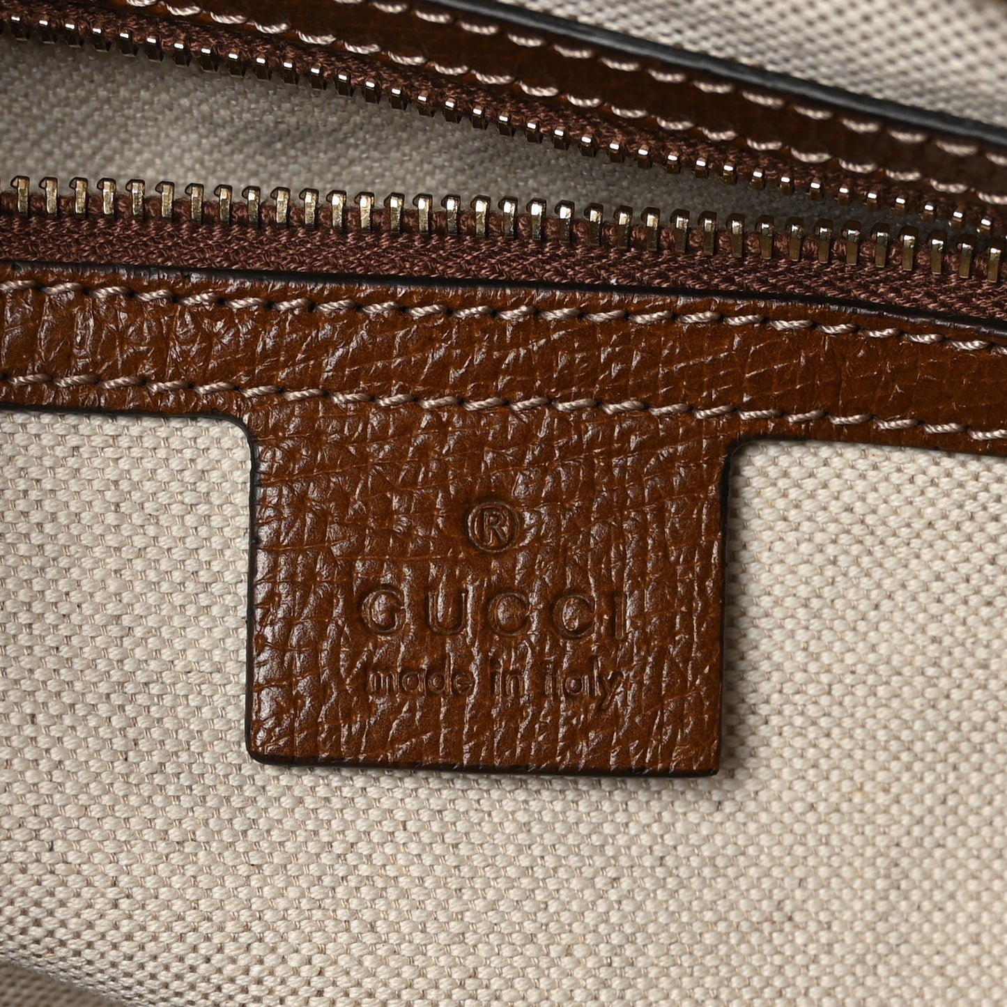 Monogram Medium Bree Zippered Tote Beige Tabacco