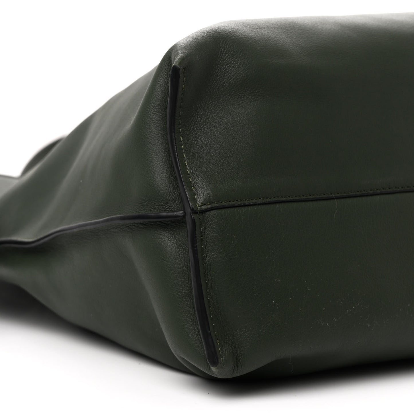 Calfskin Large Flamenco Knot Bag Khaki