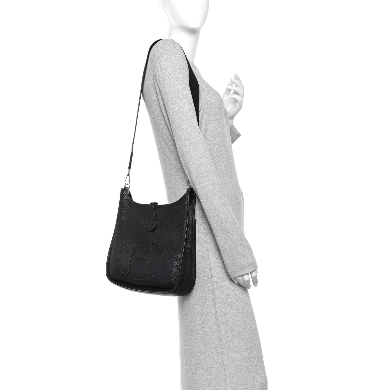 Hermes Taurillon Clemence Evelyne II PM Black 2 of 10